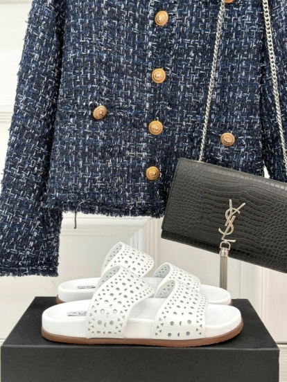 Alaia Spring Summer 2025 Laser-Cut Openwork Casual Sandals - KFY00260