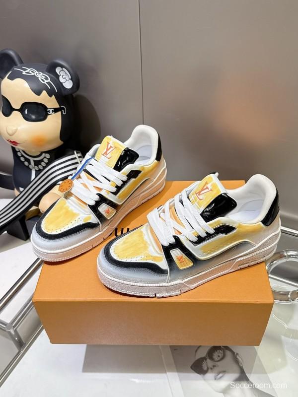 Louis Vuitton Trainer Basketball Series Crackle Glaze Process Sneakers - LY00490
