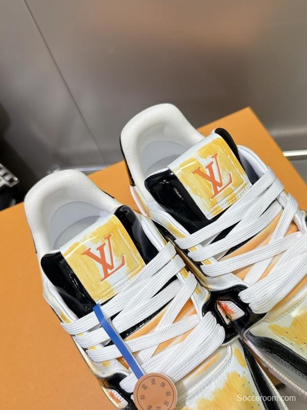Louis Vuitton Trainer Basketball Series Crackle Glaze Process Sneakers - LY00490