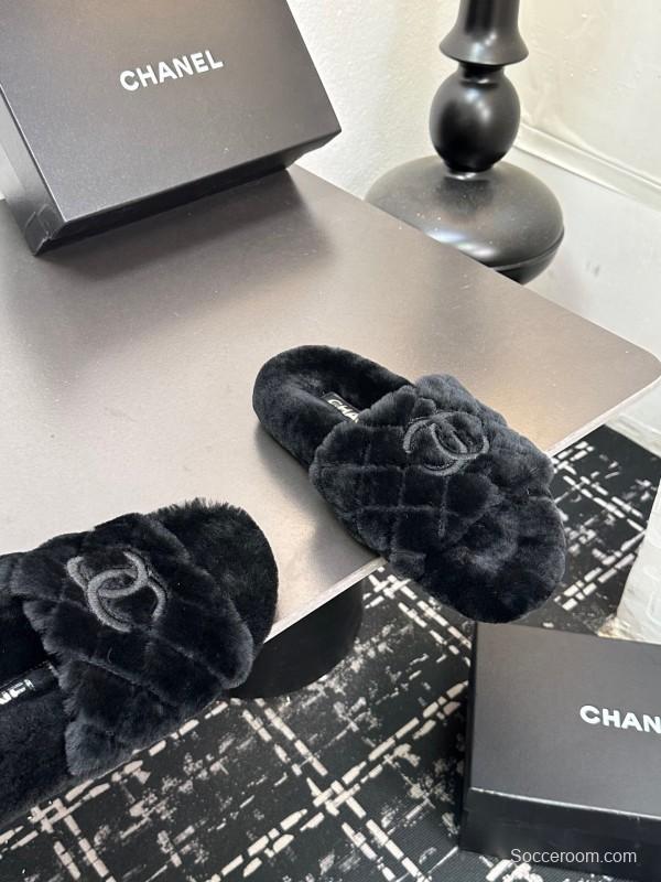 Chanel 2025 SS Fashion Fur Slippers - LY00250