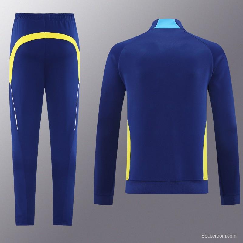 25/26 Arsenal FC Royal Blue Full zipper Jacket Tracksuit+ long pants