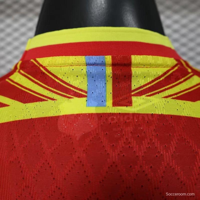 Player Version 2026 DR Congo Away Red Yellow Flame Jersey