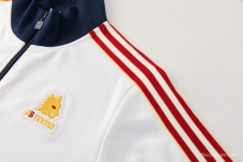 25/26 Roma White Full Zipper Jacket + Long Pants