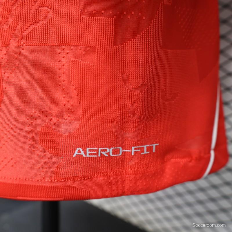 2026 Player Version England Red with Abstract Graphic Pattern Jersey