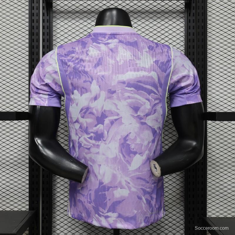 Player Version 2027 South Korea Away Purple Floral Jersey