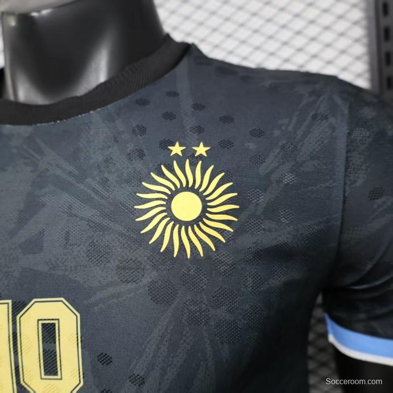 Player Version 2026 Argentina Black with Gold Sun Special Edition Jersey