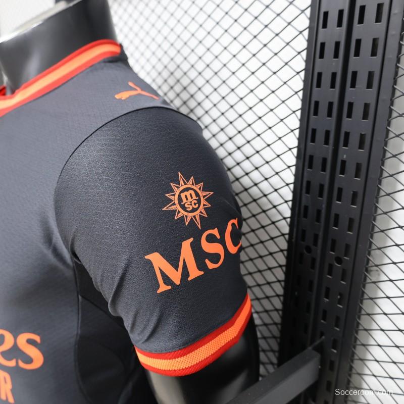 Player Version 26/27 AC Milan Away Navy Blue with Copper Orange Accents Jersey