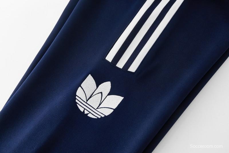 2026 Adidas Navy Blue Full Zipper Jacket + Long Pants