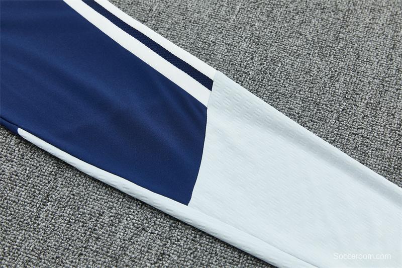 26/27 Real Madrid Away Navy Blue Half Zipper Jacket Tracksuit + Long Pants