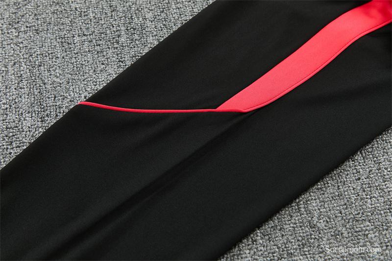 26/27 Brazil Black & Red Half Zipper Jacket Tracksuit + Long Pants