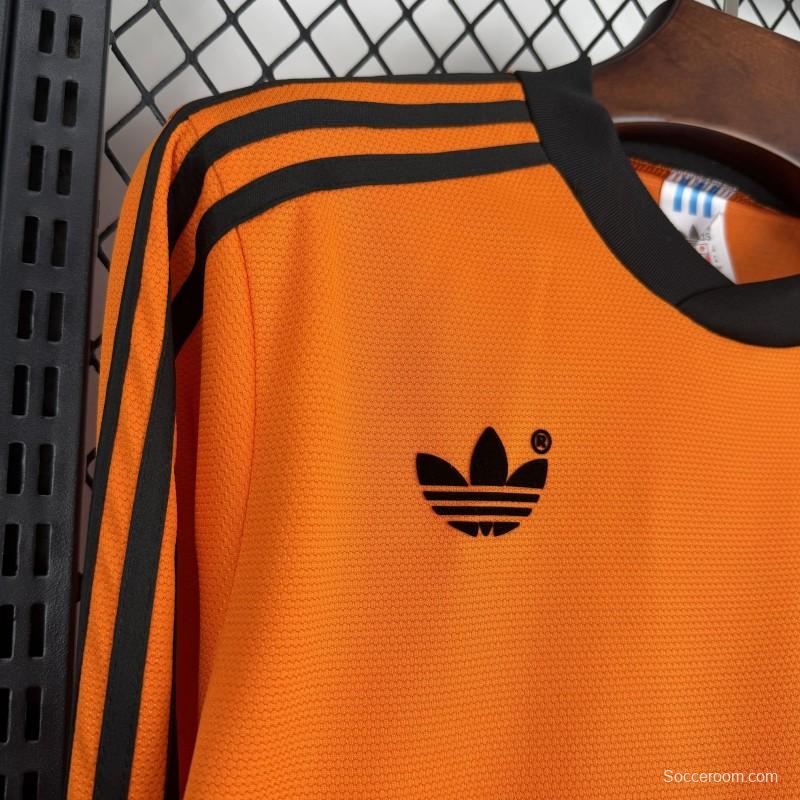 1980 Retro Netherlands Home Long Sleeve Jersey
