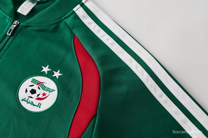 26/27 Algeria  Dark Green  Zipper Training Jacket Tracksuit + Long Pants (Adidas)