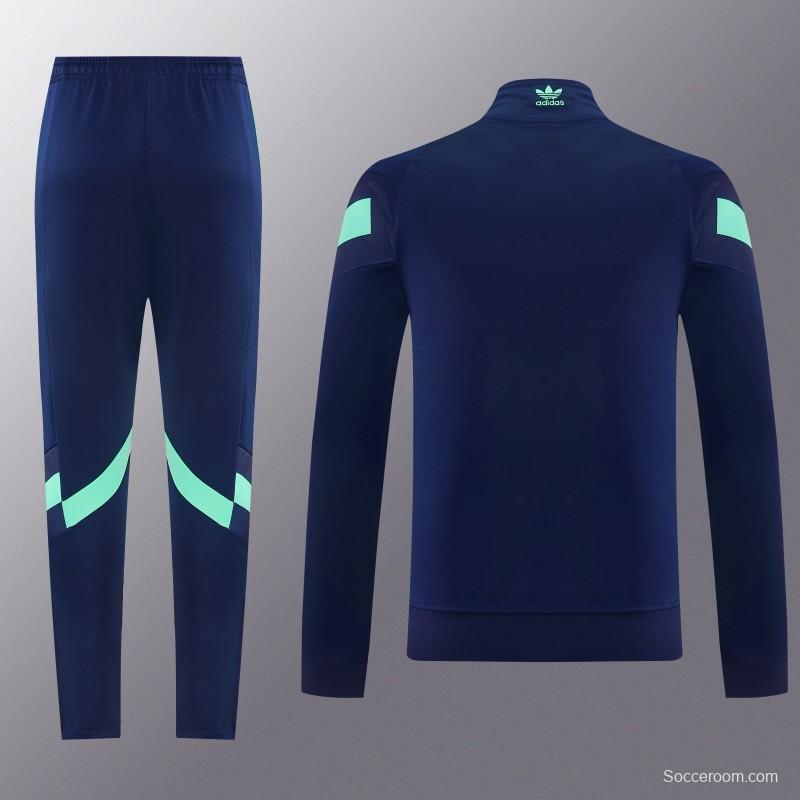 2026/27 Adidas Originals Navy Blue Full Zipper Jacket Tracksuit + Long Pants