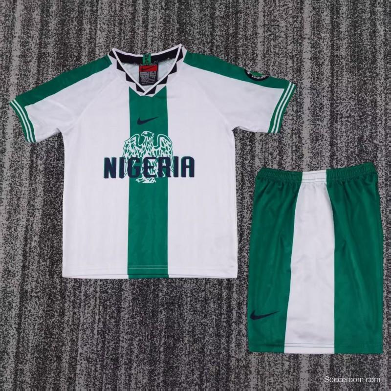 Retro 1996 Kids Nigeria Away White Jersey