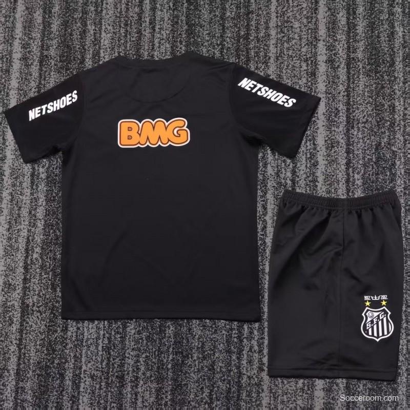 Retro 12/13 Kids Santos Black Jersey