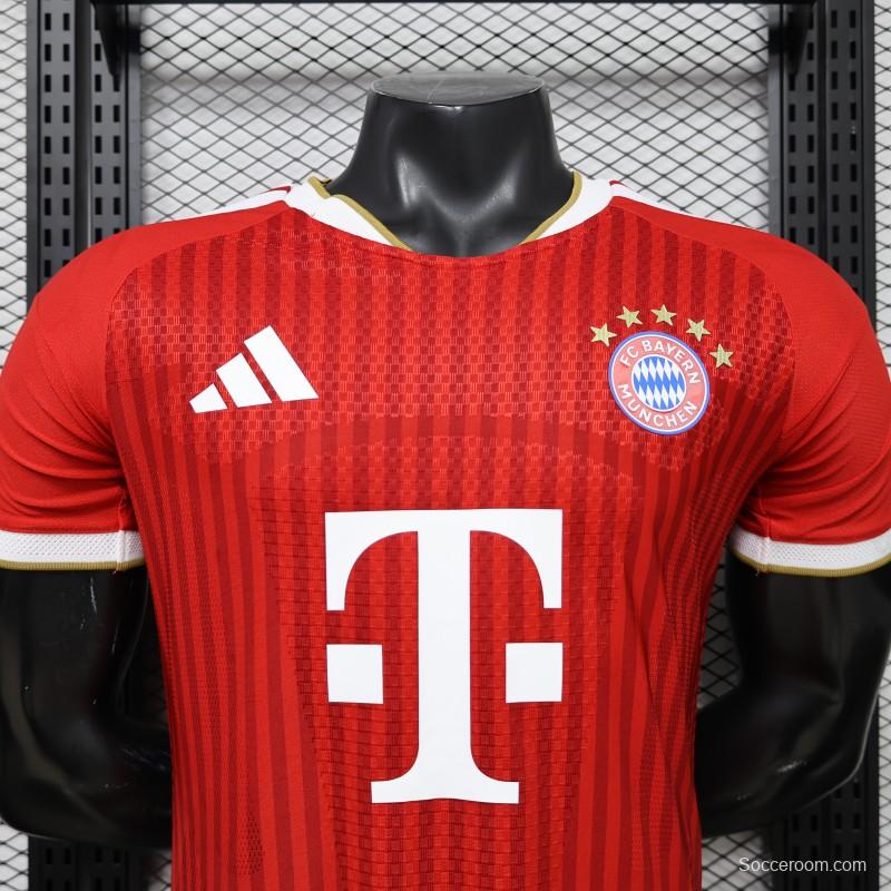 Player Version 26/27 Bayern Munich Red with Tonal Stripe Home Jersey