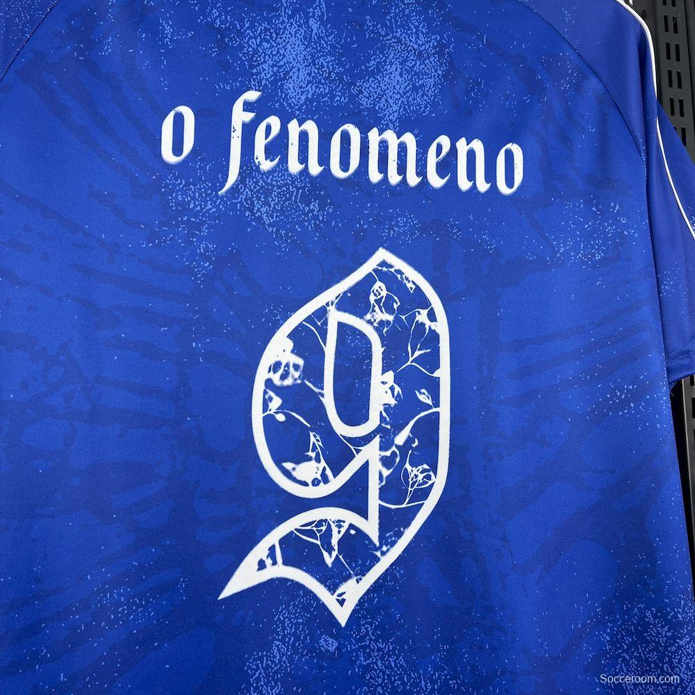 2025 Mens Brazil O Fenomeno#9 Comma Football Blue Jersey