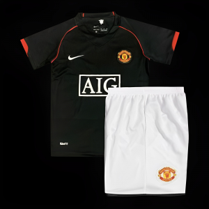 Retro Kids 07/08 Manchester United Away Black Jersey