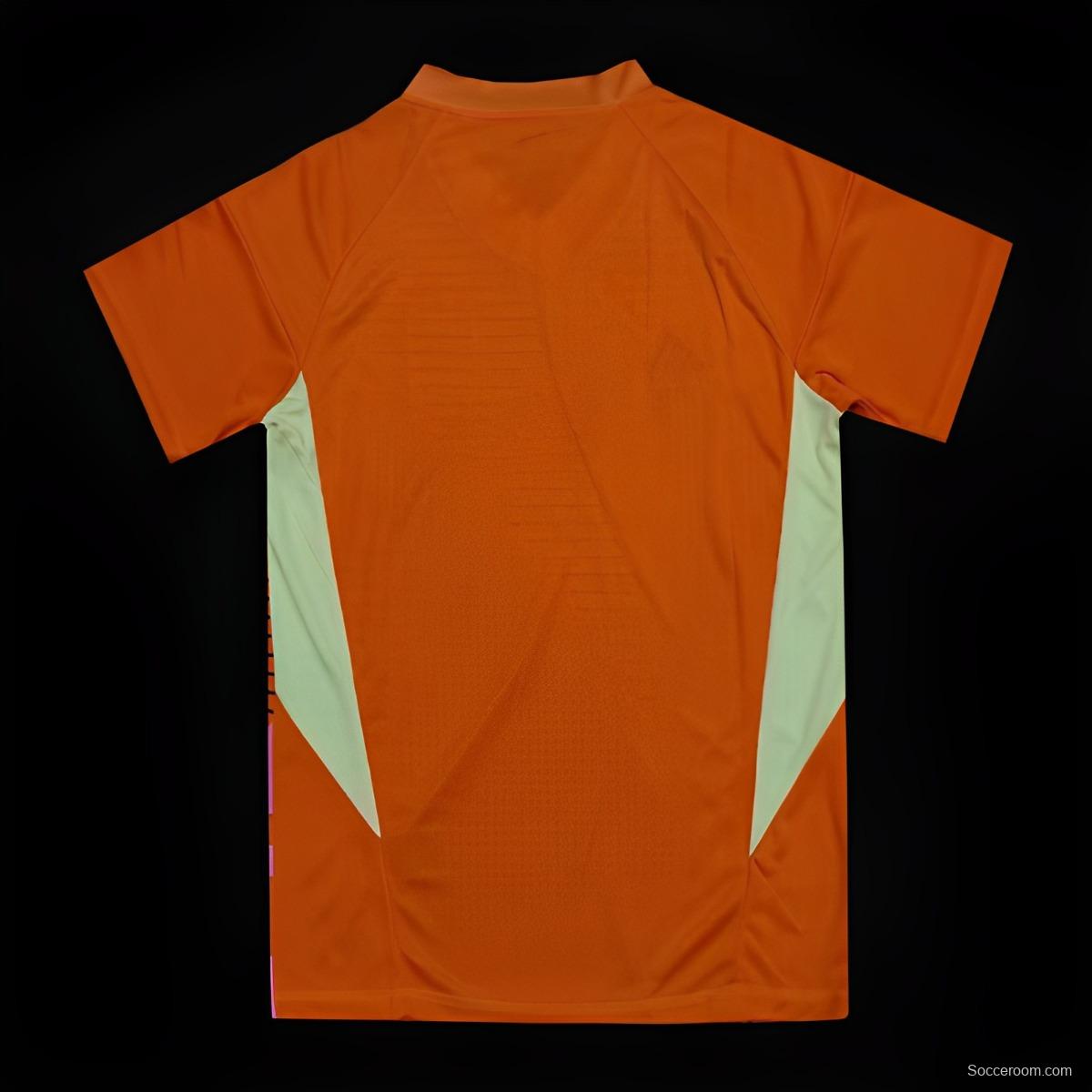 2024 Italy Orange Goalkeeper Jersey