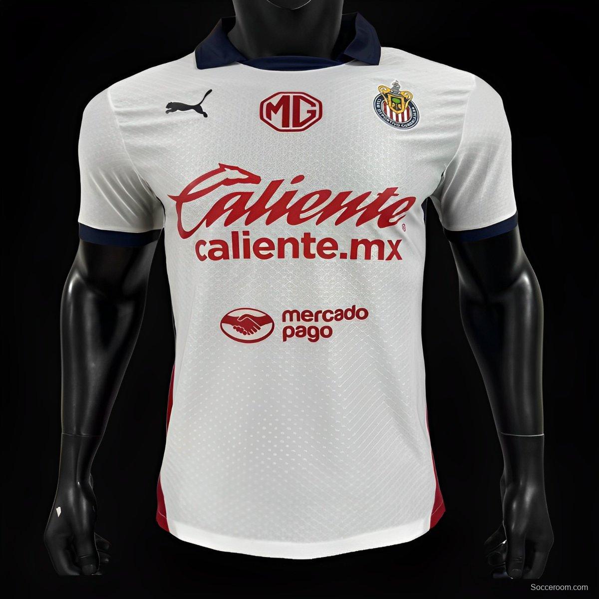 Player Version 24/25 Chivas Guadalajara Away White Jersey