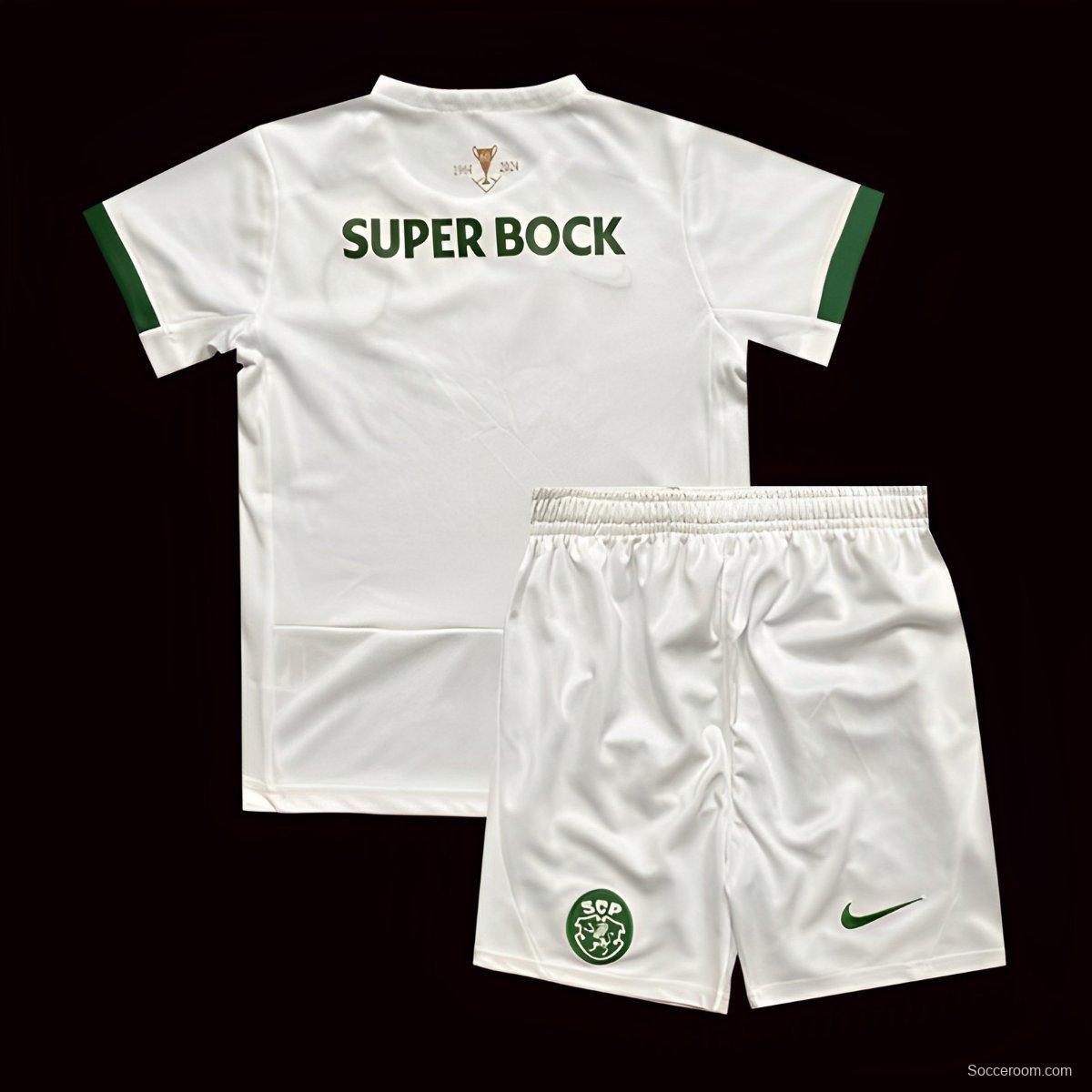 23/24 Kids Sporting Lisbon Forth White Jersey