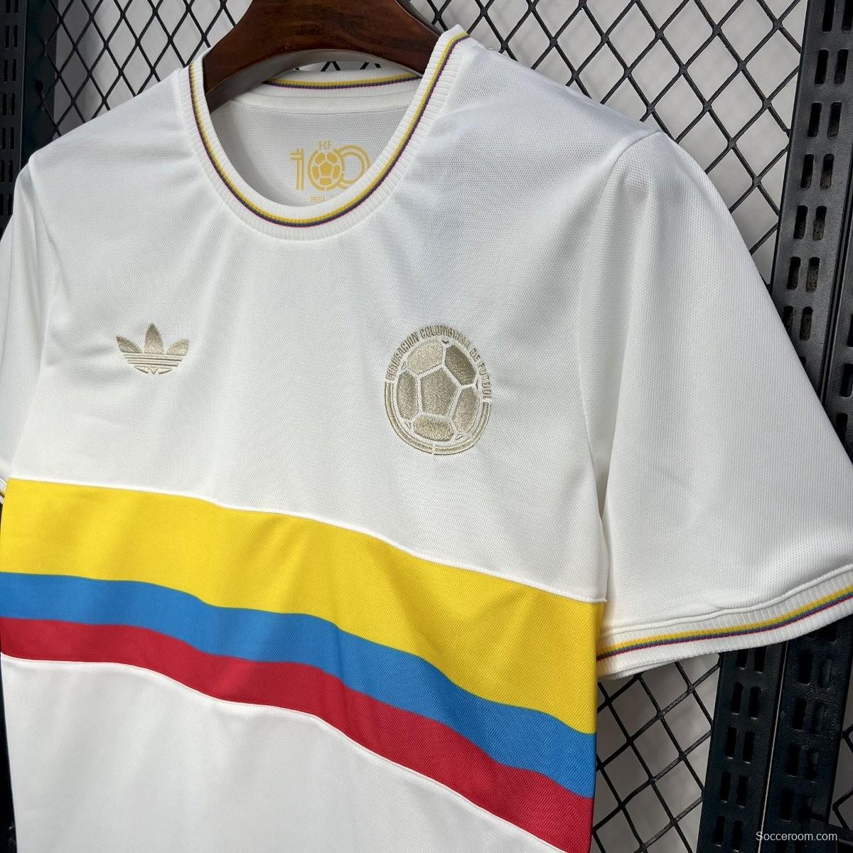 2024 Colombia White 100Th Anniversary Jersey