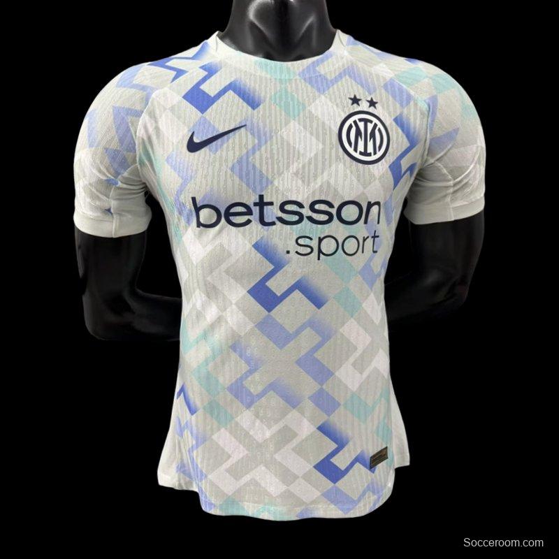 Player Version 25/26 Inter Milan Away White Jersey With Sponsor