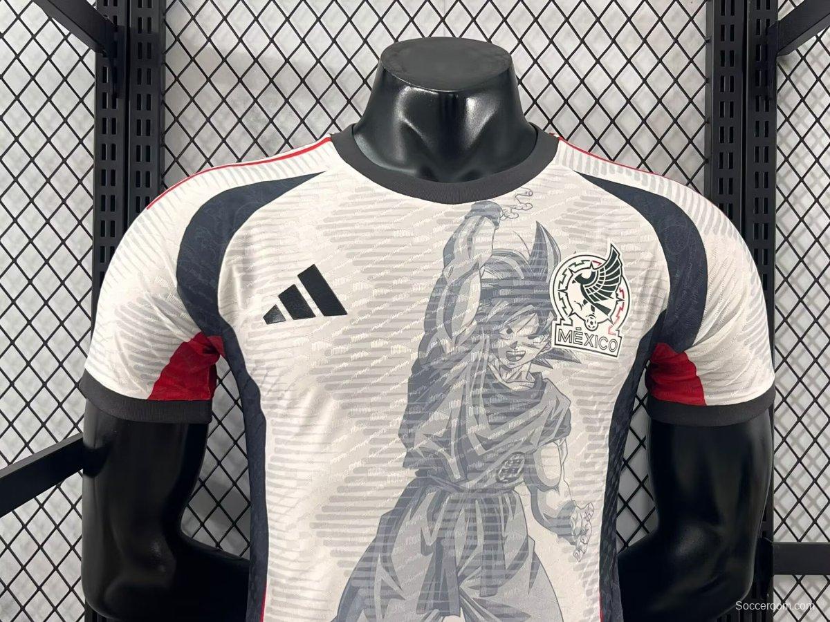 Player Version 2025 Mexico White with Aztec Warrior Jersey