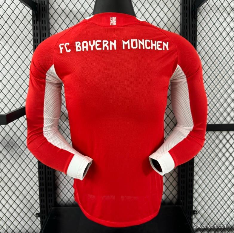 Player Version 25/26 Bayern Munich Home Long Sleeve Jersey