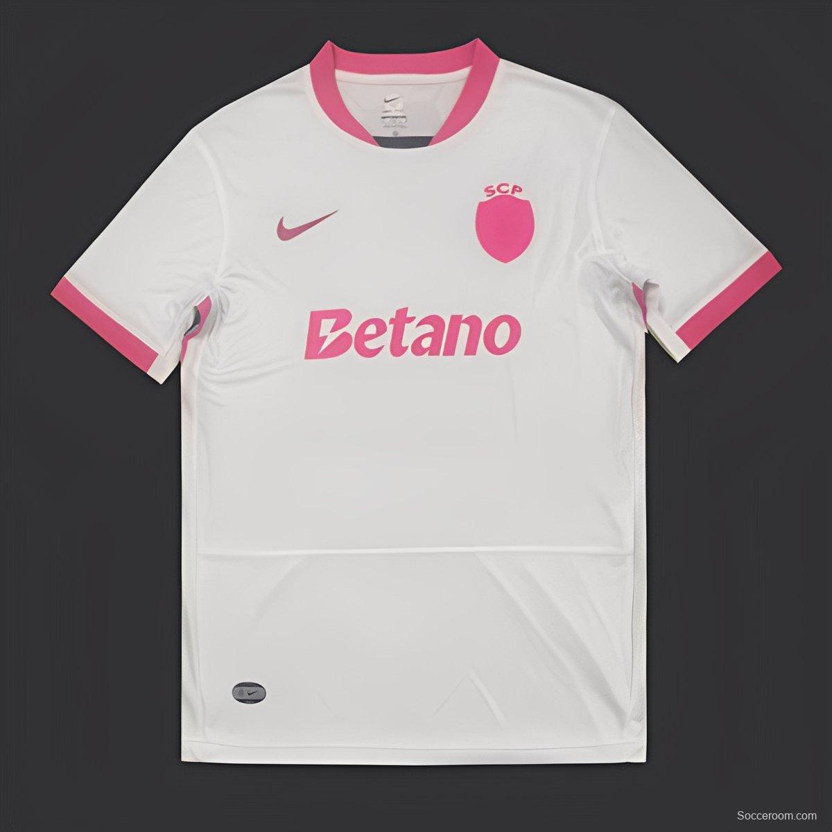25/26 Sporting Lisbon October White/Pink Jersey