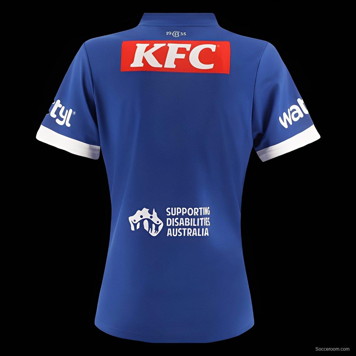 25/26 Canterbury-Bankstown Bulldogs Blue with White Chevron Home Jersey