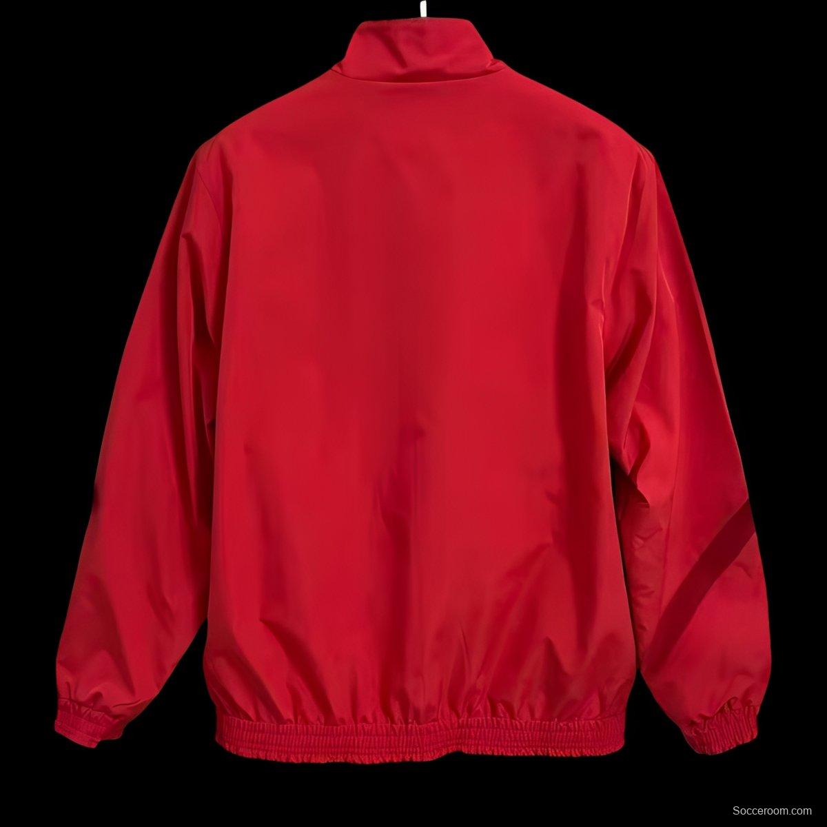 2026 Spain Home Red Full Zipper Windbreaker