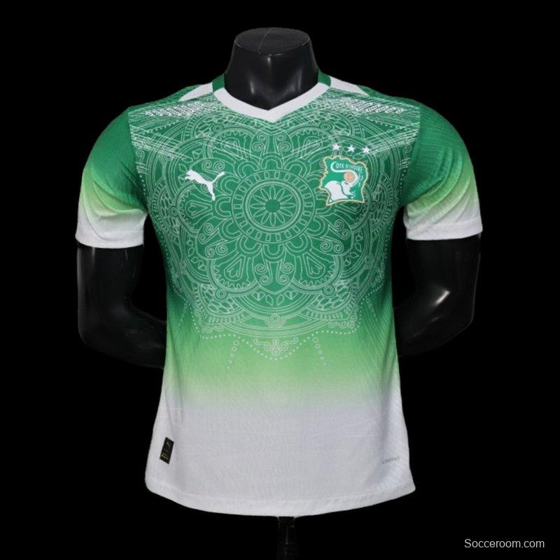 2026 Player Version Ivory Coast Special Edition Green Jersey