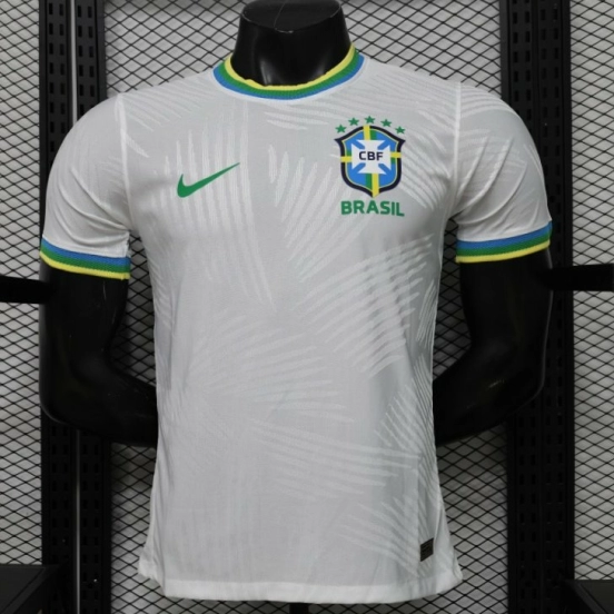 Player Version 2026 Brazil White with Palm Leaf Pattern Special Edition Jersey