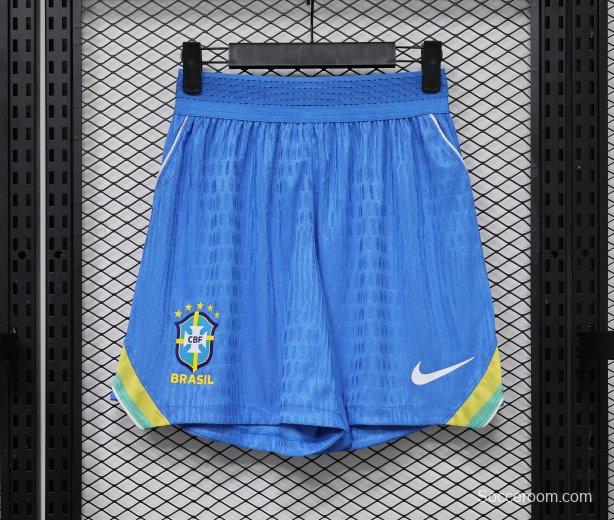 Player Version 26/27 Brazil  Royal Blue Jacquard Stripe Away Shorts