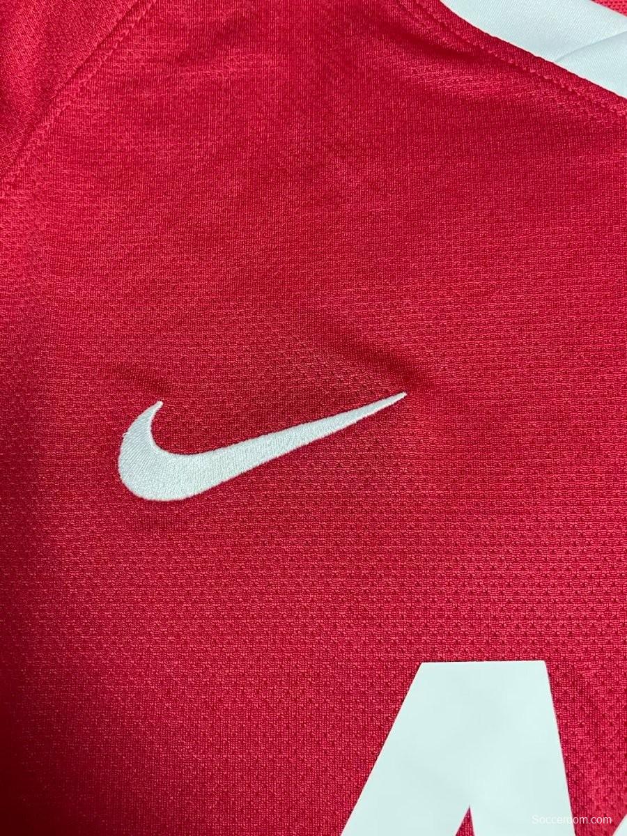Retro 10/11 Manchester United Home Long Sleeve Jersey