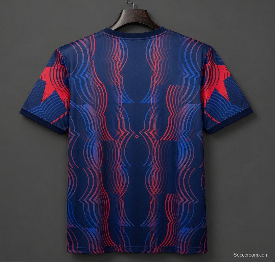 26/27 Barcelona Pre-Match Dark Blue/Red/Gold Jersey