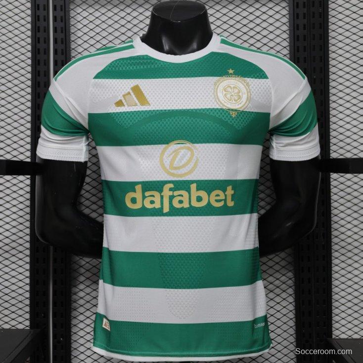 Player Version 26/27 Celtic Green & White Hooped Home Jersey