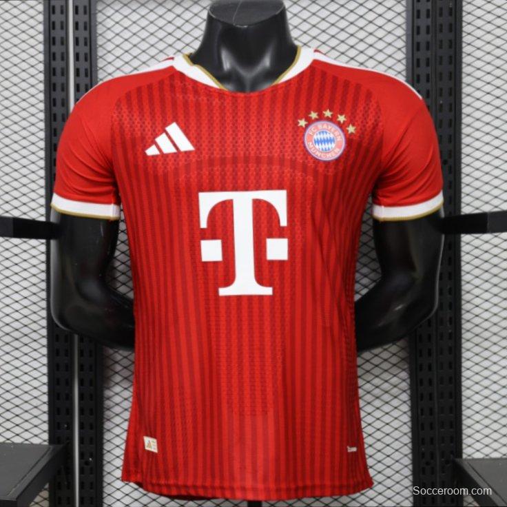Player Version 26/27 Bayern Munich Red with Tonal Stripe Home Jersey