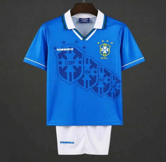Retro Kids 1996 Brazil Away Jersey