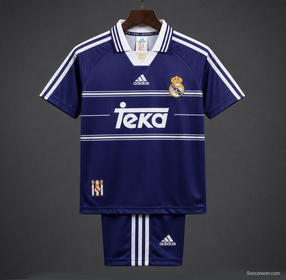 Retro Kids 98/99 Real Madrid Away Navy Jersey