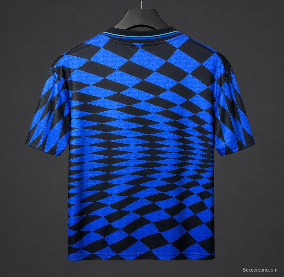 2026 Argentina x Thrasher x AFA Jersey With Blue Checkered Pattern